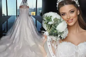 Nəzrinin dəbdəbəli gəlinliyi...