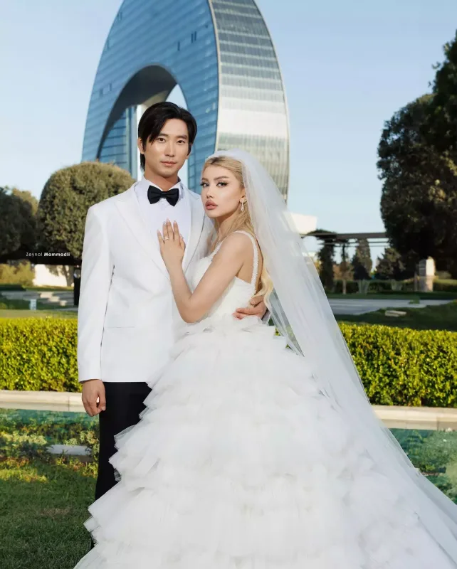 Azərbaycanlı model koreyalı bəylə ailə qurdu