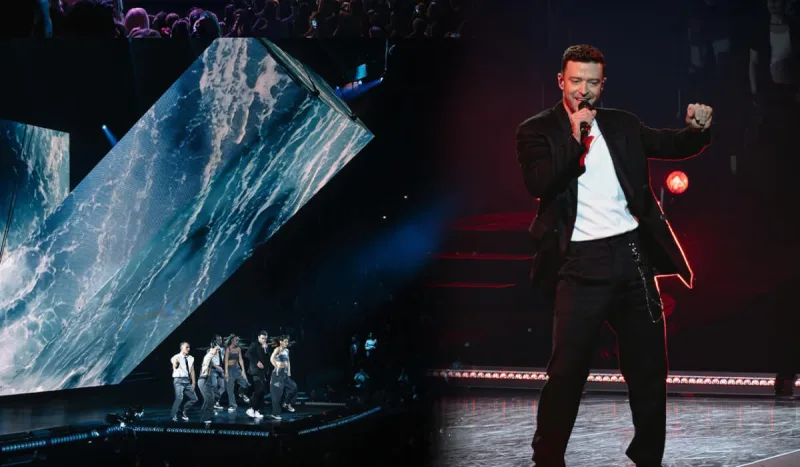 Konsertdə platforma ilə yuxarı qaldırıldı