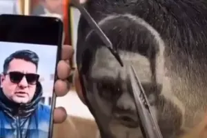 Saçına Elcanın fotosunu qazıdı