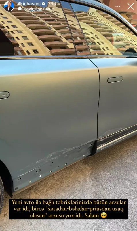 İlkin qəzaya düşdü