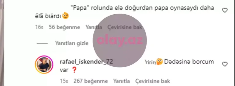 “Dədəsinə borcum var?” - Rafaeldən oğluna