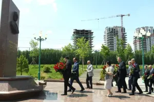 Daşkənddə Heydər Əliyevin abidəsi ziyarət olunub