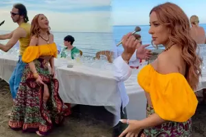 Xalq artisti klip çəkilişində