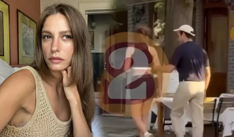 Serenay sevgilisi ilə öpüşərkən görüntüləndi