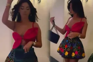 Ayselin dekoltesi diqqət çəkdi