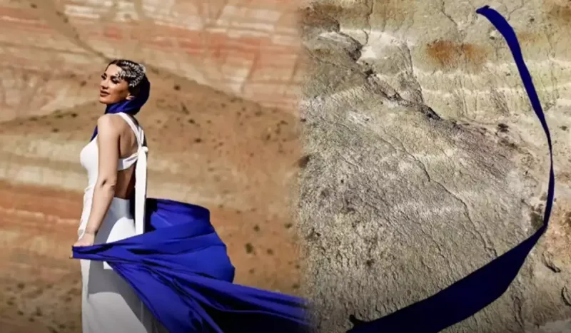 Arzunun 30 metrlik fatası diqqət çəkdi