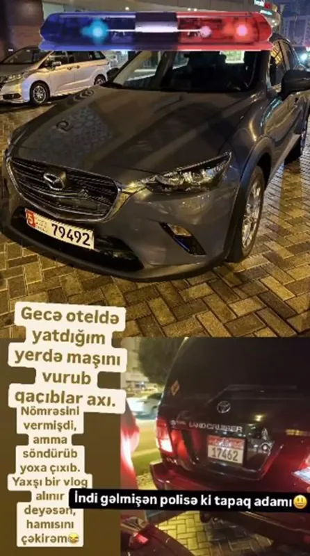 Dubayda Elcanın maşınını vurdular