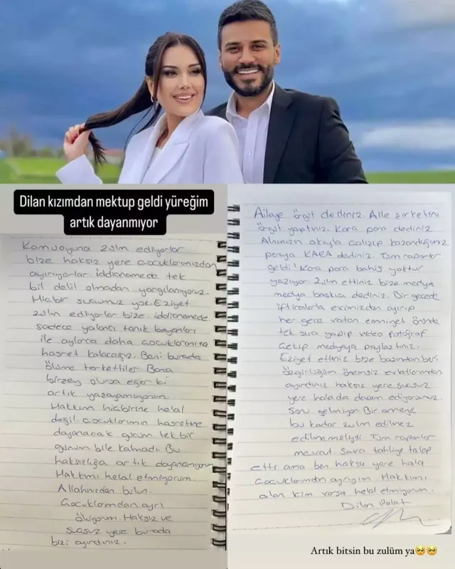 Dilanın həbsdə yazdığı məktub yayıldı - Foto