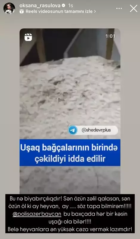 “Sən özün zəlil qalasan!”