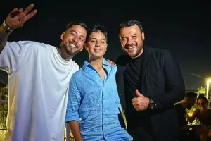 Mahmut Orhan Emin Ağalarov və oğlu ilə