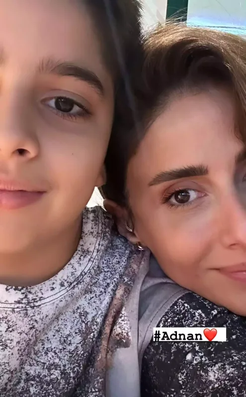 Leyla Quliyeva oğlu Adnanla - Foto