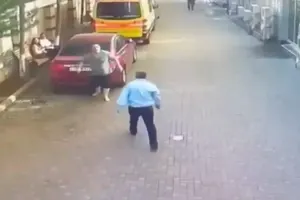 Ağadadaş Ağayevin adam yaraladığı görüntülər…