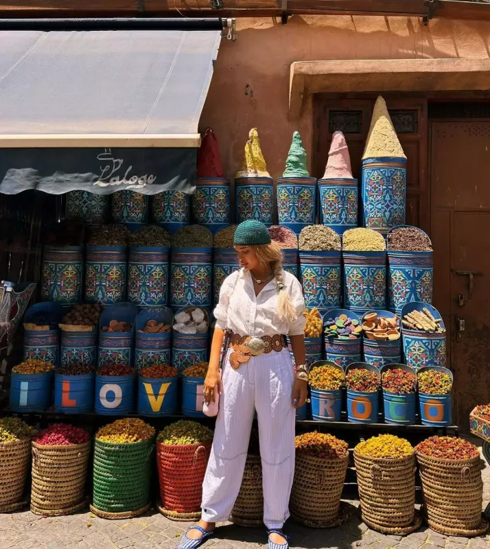 Çinarə həyat yoldaşı ilə Mərakeşdə