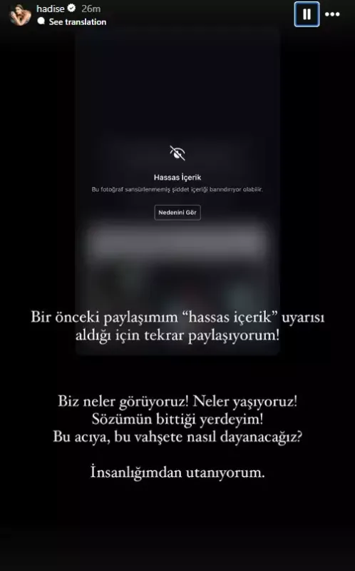 “İnsanlığımdan utanıram!” - Hadise