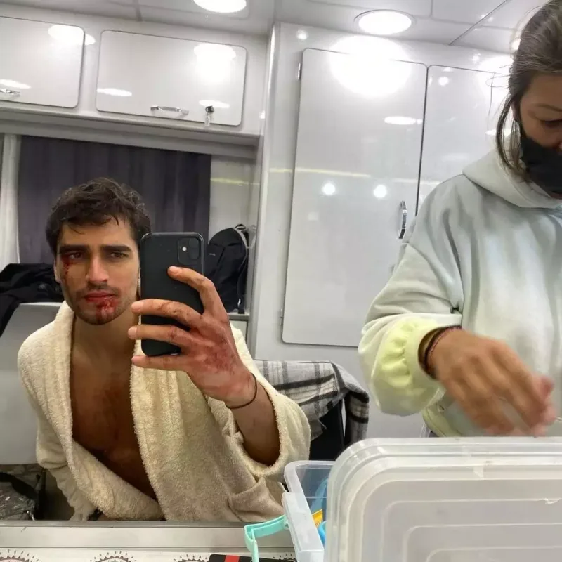 Mert Ramazan “Şahmaran”ın çəkilişində