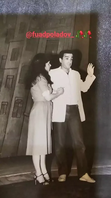 Firəngiz Mütəllimova həmkarları ilə arxiv fotolarını paylaşdı