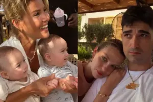 Gülben Tatlısesin yeni doğulan nəvələri ilə görüşdü