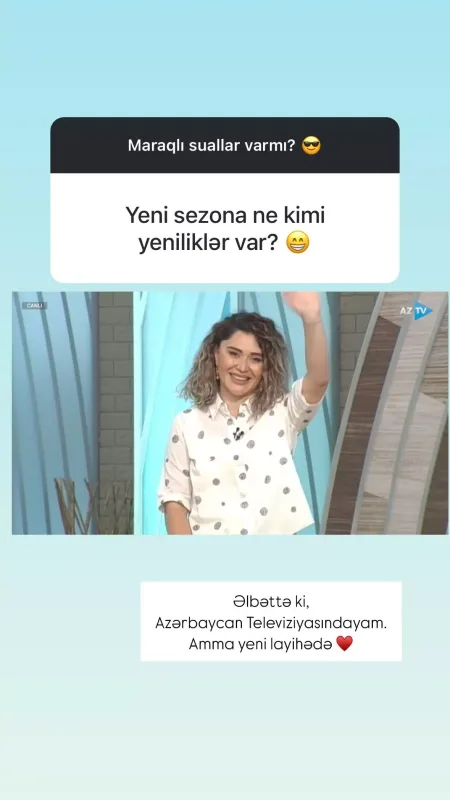 Nübar Əbil aparıcısı olduğu verilişdən getdi