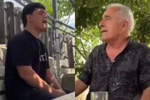 Alim Qasımov nəvəsi ilə muğam oxudu