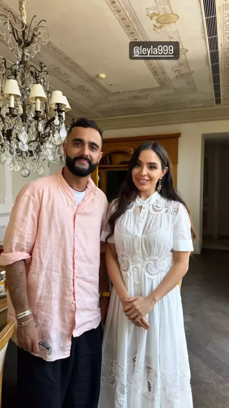 Hüseyn Leyla Əliyeva ilə bir arada