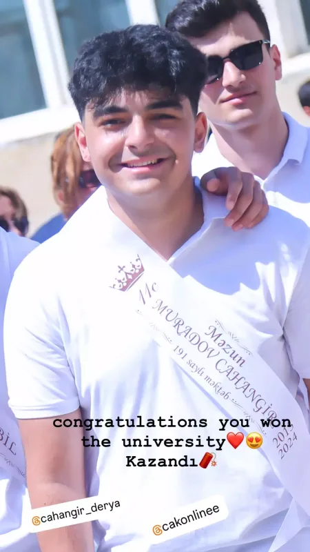 Hüseyn Dəryanın oğlu da tələbə oldu