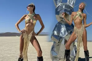 Azərbaycanlı model “Burning Man” festivalında yarıçılpaq!