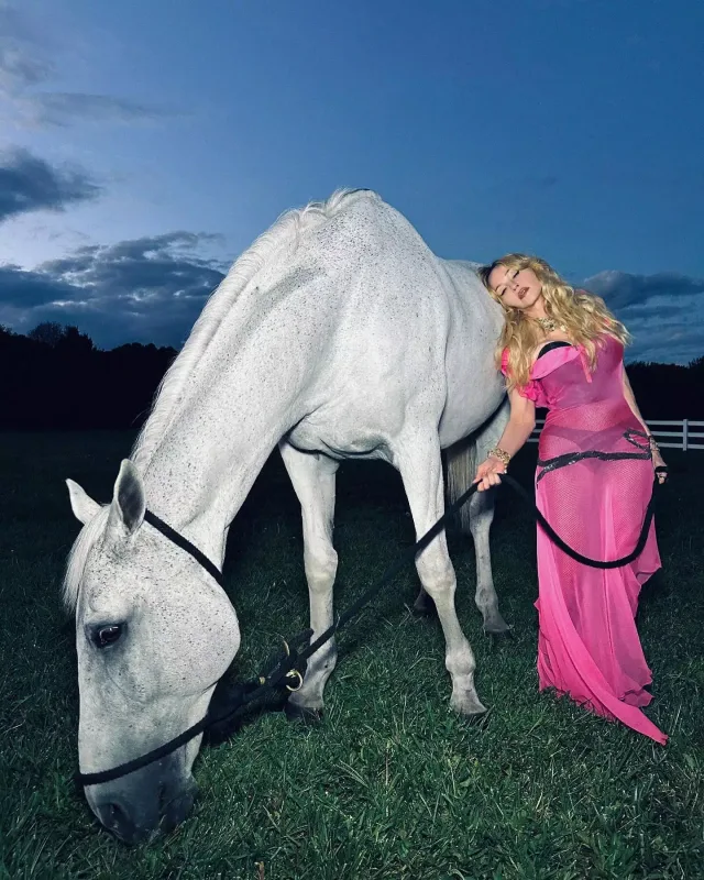 Madonnadan atlı şəkillər...