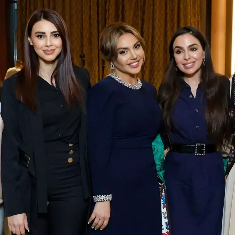 Samirə və qızı Leyla Əliyeva ilə bir arada