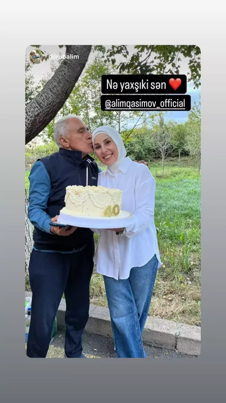 Qızının Alim Qasımovla paylaşımı