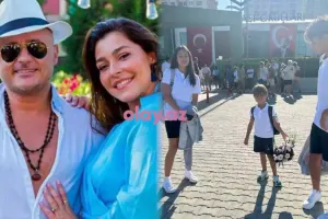 Miri Yusifin xanımı övladlarını məktəbə yola saldı