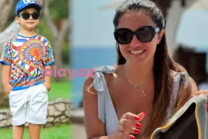 AzTV-nin aparıcısı oğlu ilə tətildə