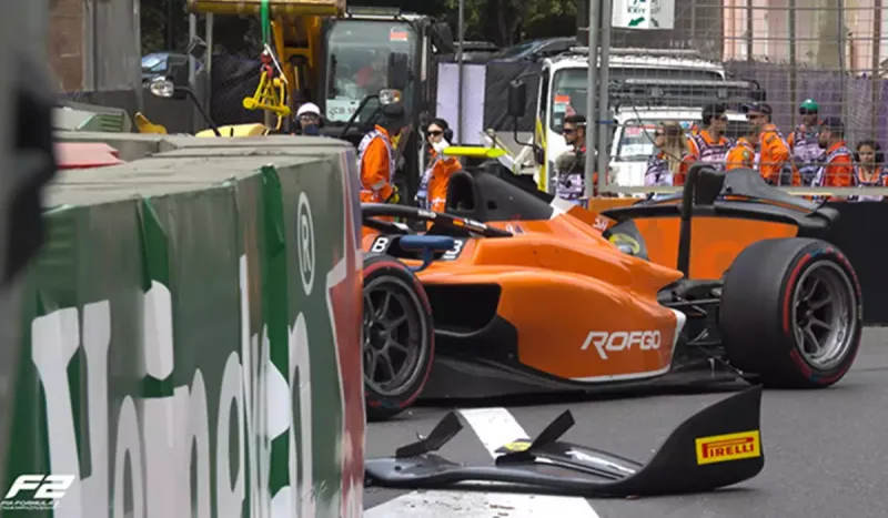 Azərbaycan Qran-Prisində ilk qəza - Fotolar