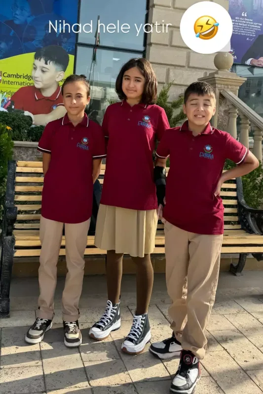 Sevincdən uşaqları ilə paylaşım