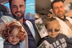 Cavid Güllə qızının maraqlı anları