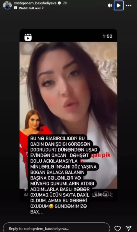“Bu nə biabırçılıqdır?”-Xoşqədəmdən Şəbnəmlə Vəfaya