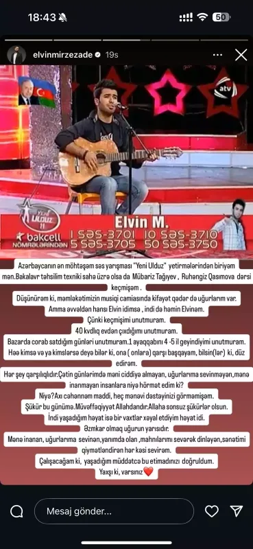 “Bazarda corab satdığım günləri unutmuram”