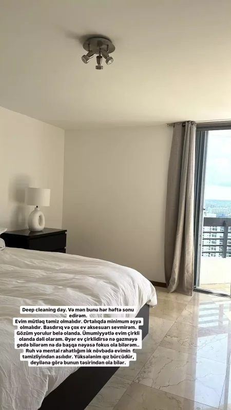 “Evim çirkli olanda dəli oluram”