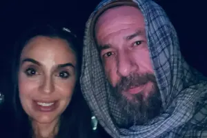 Kamran Leyla Əliyeva ilə bir arada