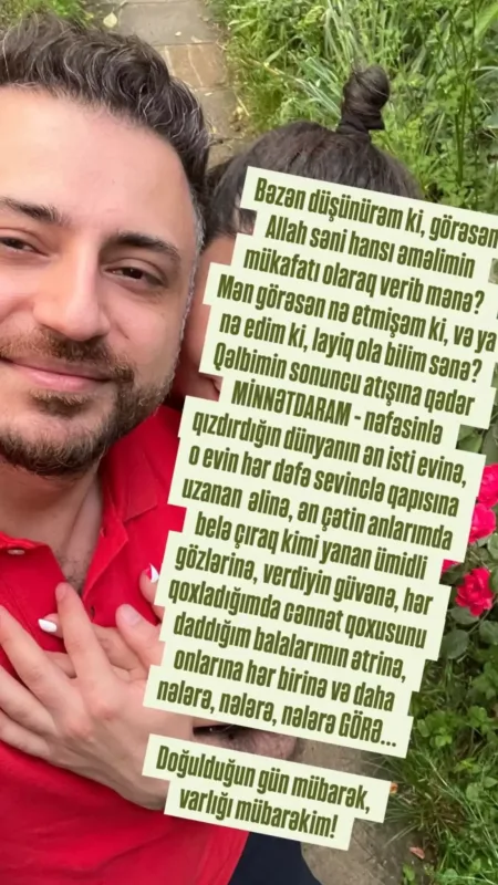 Azər Süleymanlıdan xanımı ilə paylaşım