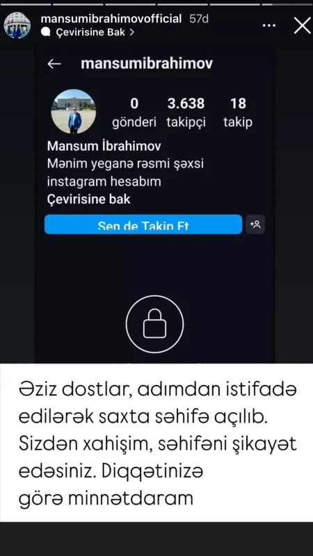 Mənsum İbrahimovun adından saxtakarlıq