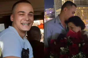 Kübra Əliyeva nəvəsini əsgərliyə yola saldı