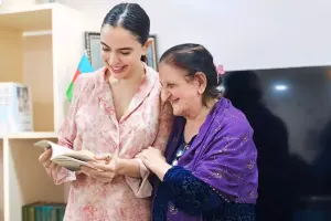 Leyla Əliyeva Qocalar evində...