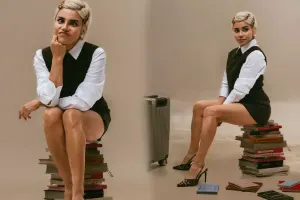 Kitabların üstündə oturan Səma tənqid olundu