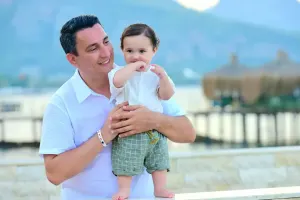 Xəzərdən oğlu ilə paylaşım