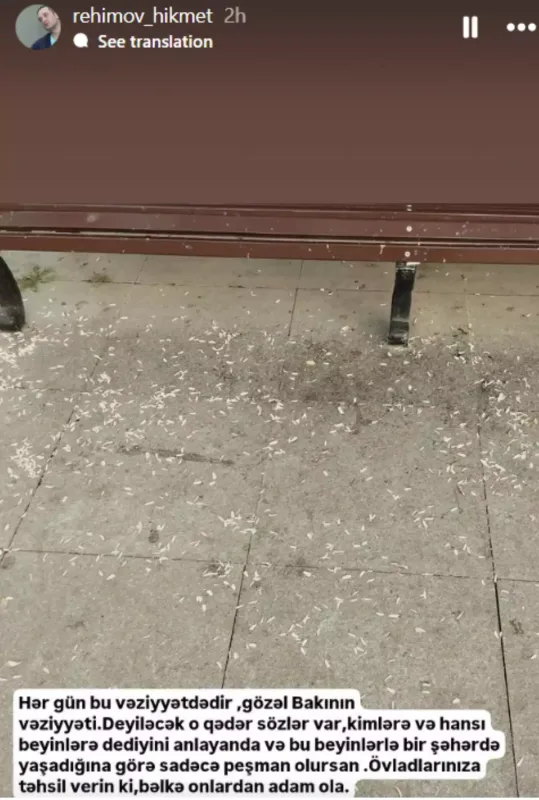 “Bu beyinlərlə bir şəhərdə yaşadığıma görə peşmanam”