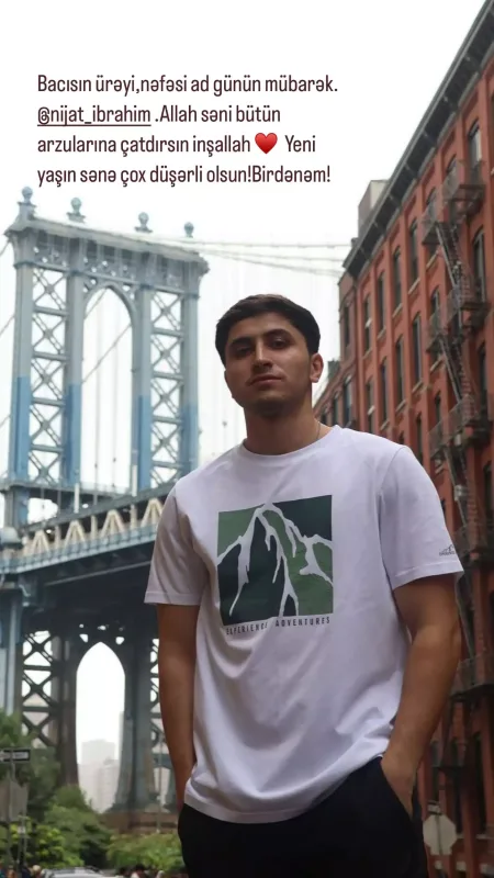 Günay qardaşının fotosunu paylaşıb bunları yazdı