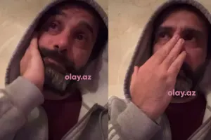 Ölüm xəbəri yayılan Ruslan canlı yayım açıb, ağladı