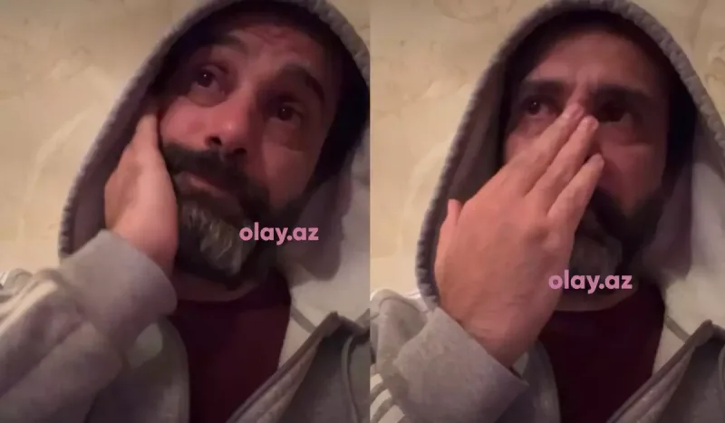 Ölüm xəbəri yayılan Ruslan canlı yayım açıb, ağladı