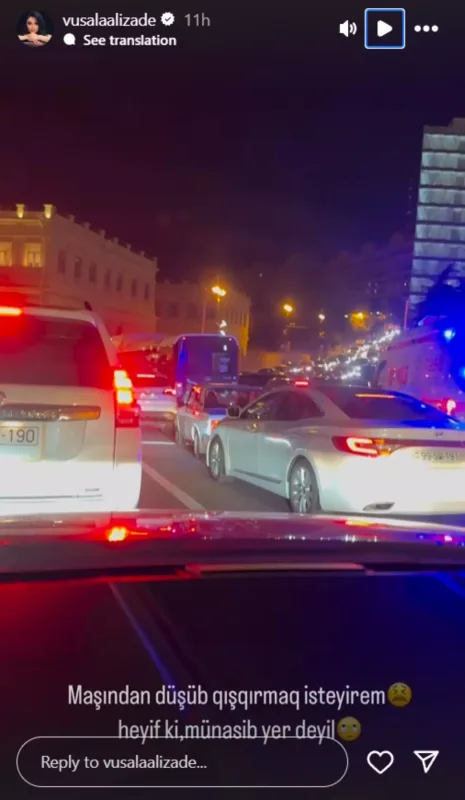 “Maşından düşüb qışqırmaq istəyirəm” - Vüsalə
